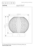 Lucide CINTRA - Oplaadbare Tafellamp - Accu/Batterij - Ø 9 cm - LED 3 StepDim - 1x1,5W 2700K - Transparant - thumbnail