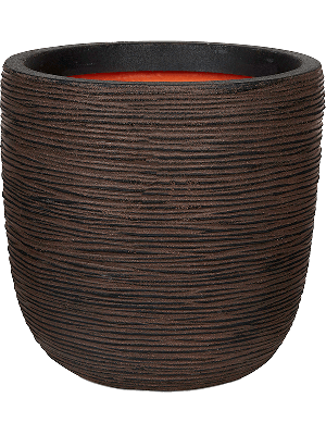 Capi egg plantenbak nature rib 54x52 cm donkerbruin