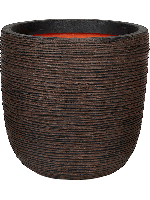 Capi egg plantenbak nature rib 54x52 cm donkerbruin - thumbnail