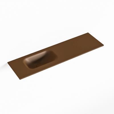 MONDIAZ EDEN Rust solid surface inleg wastafel voor toiletmeubel 80cm. Positie wasbak links