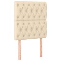 Boxspring met matras stof crèmekleurig 80x200 cm - thumbnail