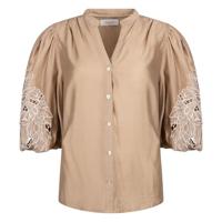 Nukus Blouse Rosie Embroidery | Camel - thumbnail