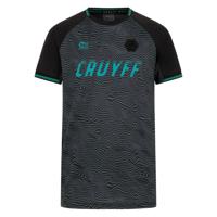 Cruyff Icon T-Shirt Kids Zwart Turquoise - thumbnail