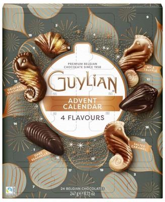 Guylian chocolade adventskalender, doos van 247 gram