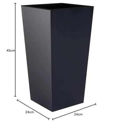 Prosperplast Bloempot (Antraciet, 24 x 24 x 45 cm)