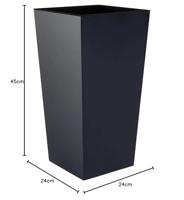 Prosperplast Bloempot (Antraciet, 24 x 24 x 45 cm) - thumbnail