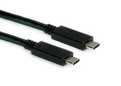 ROLINE GREEN USB 3.2 Gen 2 kabel, met PD 20V5A, Emark, C-C, M/M, zwart, 0,5 m ROLINE GREEN USB 3.2 Gen 2 kabel, met PD 20V5A, Emark, C-C, M/M, zwart, 0,5 m