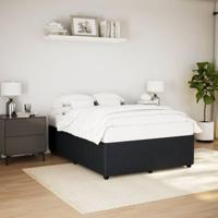 Bedframe zonder matras 140x200 cm fluweel zwart - thumbnail