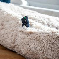 InnovaGoods® Cloft Hondenbed, groot hondenbed, polyesterweefsel, anti-stress bed voor middelgrote honden, maximale ontspanning en rust, hondenbed met afneembare en wasbare hoes, beige - thumbnail