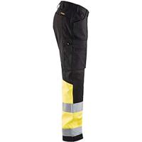 Blåkläder Werkbroek met stretch High-Vis 15511811 | Zwart/High-Vis Geel | Maat 58 - 7330509539897 - thumbnail