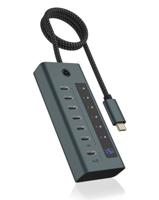 ICY BOX 7-port usb-c 3.2 gen 2 usb-hub (blauwgrijs) - thumbnail