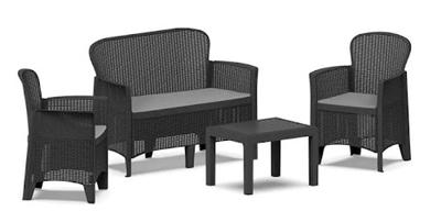 Tuinmeubilair IPAE Progarden Jungle jun06can Antraciet (4 Onderdelen)