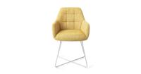Jesper Home Noto eetkamerstoel Bumble Bee cross white - thumbnail