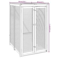 VidaXL Afvalbakberging enkel 70x89x117 cm massief acaciahout - thumbnail