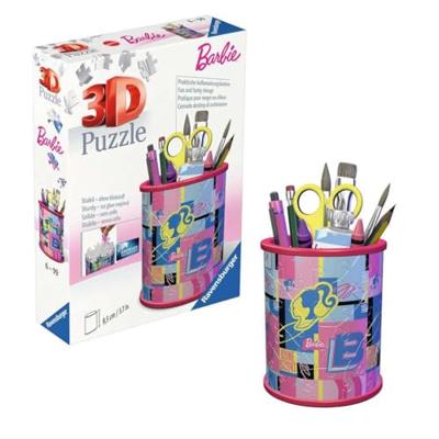 Ravensburger 3d puzzel pennenbak barbie, 54st. - thumbnail