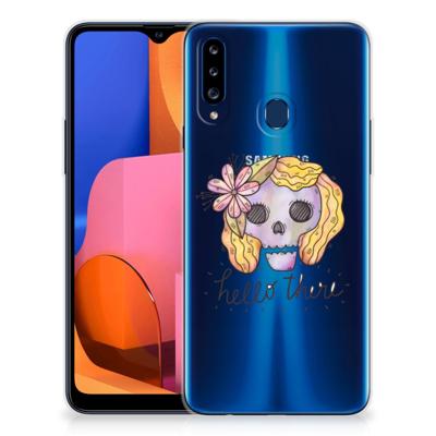 Silicone Back Case Samsung Galaxy A20s Boho Skull Silicone Back Case Samsung Galaxy A20s Boho Skull