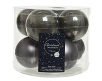 Kerstbal glas d7 cm warm grijs ass 8st Decoris - Decoris - thumbnail