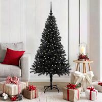 VidaXL Kerstboom met 150 led met standaard zwart 150 cm pvc - thumbnail