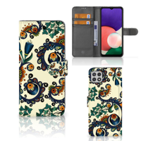 Wallet Case Samsung Galaxy A22 5G Barok Flower - thumbnail