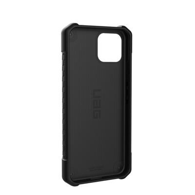 UAG Rugged Case for Google Pixel 4 - Monarch Black - Achterzijde behuizing voor mobiele telefoon - eersteklas nerfleder - zwart - voor Google Pixel 4