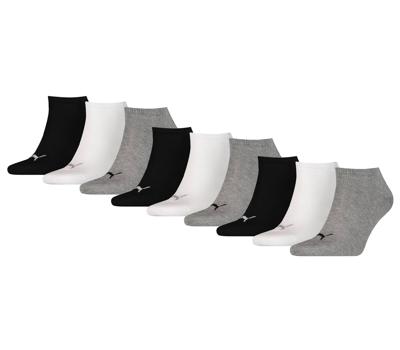 Puma sokken invisible grijs-wit-zwart 3-pack-43-46