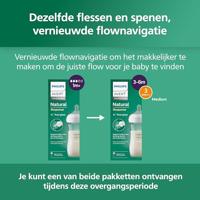 Set van 2 glazen flesjes 240 ml Philips AVENT Natural Response doorzichtig - thumbnail