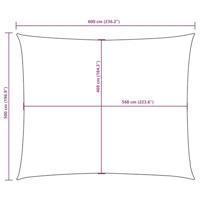 Zonnescherm rechthoekig 5x6 m oxford stof wit - thumbnail