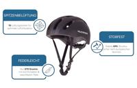 Rucanor City Flow Fietshelm E Bike Verstelbaar Zwart Maat 55 58 cm (M) - thumbnail