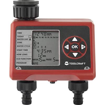 TOOLCRAFT Easy Duo TO-7141443 Besproeiingsbesturing werkt op batterijen