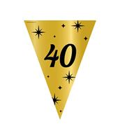 Classy Vlaggenlijn 40 Jaar Zwart/Goud (10m) - thumbnail