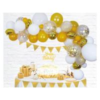Globos Ballonnen boog set goud - thumbnail