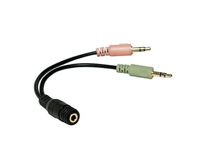 LogiLink CA0020 CA0020 Jackplug Audio Adapter [1x Jackplug female 3,5 mm - 2x Jackplug male 3,5 mm] Zwart