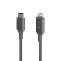 Parat 990597999 USB-kabel USB-C stekker, Apple Lightning stekker 1.00 m Zwart Stoffen mantel - thumbnail