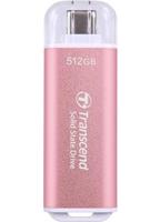 Transcend ts512gesd300p esd300 pink ssd, 500 gb, usb type-c 10gbps, 1050/ 950 mb/s max - thumbnail