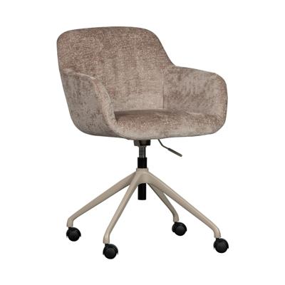 WOOOD Bureaustoel 'Morros' Chenille, kleur Taupe