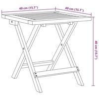 Ligbed met tafel massief acaciahout en stof donkerblauw - thumbnail