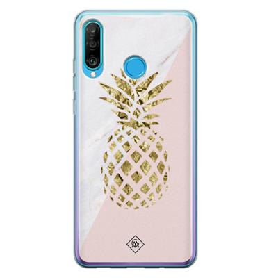 Huawei P30 Lite siliconen hoesje - Ananas