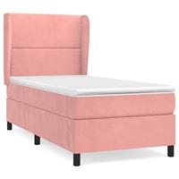 Boxspring met matras fluweel roze 90x190 cm - thumbnail