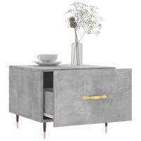 Salontafels 2 st 50x50x40 cm bewerkt hout betongrijs - thumbnail