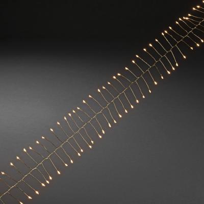 Konstsmide 6339-880 Micro-lichtketting Binnen Energielabel: E (A - G) werkt op het lichtnet Aantal lampen 200 LED Barnsteen Verlichte lengte: 2 m