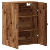 Wandkast 69,5x34x90 cm bewerkt hout oud houtkleurig - thumbnail