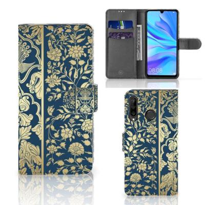 Huawei P30 Lite (2020) Hoesje Beige Flowers