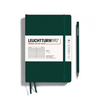 Leuchtturm Forest Green, Medium (A5), 251 p., ruled