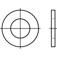 TOOLCRAFT Onderlegring Staal 100 stuk(s) TO-5433639 - thumbnail