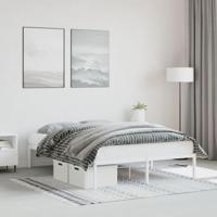 Bedframe metaal wit 140x190 cm - thumbnail