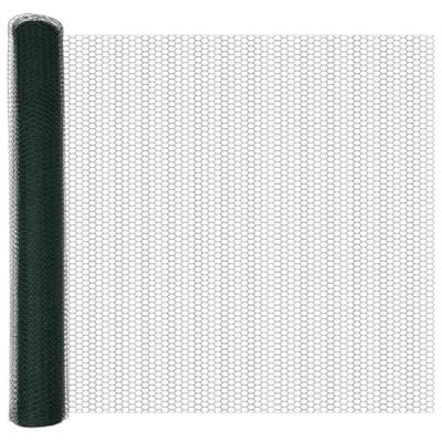 VidaXL Hexagon hek groen 1 x 10 m pvc