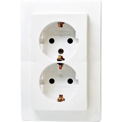 Kopp HK05 arctic wit inbouw stopcontact RA dubbel - 4621520