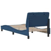 Bedframe zonder matras stof blauw 200x200 cm - thumbnail