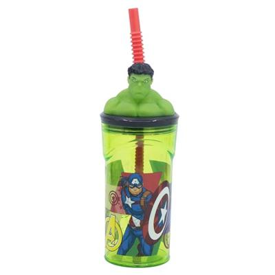 Beker met Rietje The Avengers Seven Wonders Hulk 360 ml
