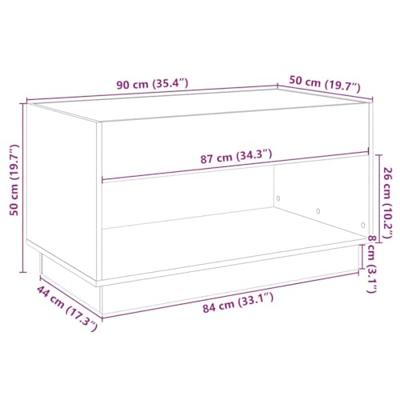Salontafel met Infinity LED 90x50x50 cm bruin eikenkleurig